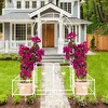 NicBex Garden Trellis Arch with Door 79.5"X86.6" Pea Trellis Rustproof Trellis for Climbing Plants Outdoor, Creamy White - 3 of 4