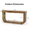 Tribesigns 2-Tier Wood Console Sofa Table for Living Room, Large Hallway Foyer Table with Heavy Duty U-Shaped Pedestal,Brown - 2 of 4