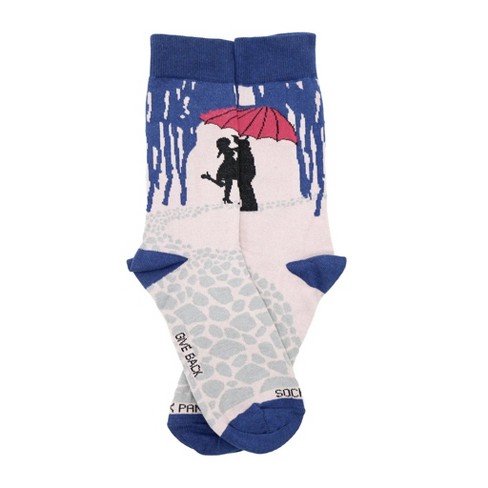 Kissing in the Rain Socks (Women's Sizes Adult Medium) from the Sock Panda - image 1 of 4