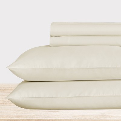 Ivory California King Organic Cotton Deep Pocket Sheet Set