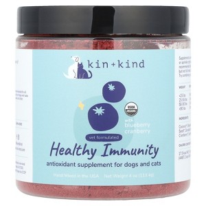 Kin+Kind Healthy Immunity With Blueberry Cranberry, For Dogs and Cats, 4 oz (113.4 g) - 1 of 3
