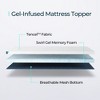 Mattress Topper with Tencel Cover, Cooling Gel-Infused Swirl Memory Foam, CertiPUR-US and Oeko-TEX Certified White - 3 of 4