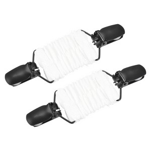 Unique Bargains Vintage Durable Women Sweater Collar Dress Cinch Clips 2 Pcs White
