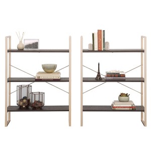 Sauder 41.6" 2 Shelf Walter Heights Bookcase Blade Walnut - 1 of 4