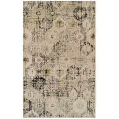 Brushed Patchwork Non-Slip Machine Washable Indoor Area Rug or Runner by Blue Nile Mills