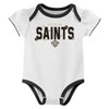 NFL New Orleans Saints Girls' White 3pk Bodysuit - 2 of 4