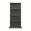 GlasFlength Decorative Storage Cabinets, Multi-Compartment Display, Elegant and Functional, Ideal for Home Library, Black, 31.5"*13.7"*63" - 3 of 4
