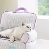 ZEZE Striped Cooling Pet Sofa Bed-Purple - 4 of 4
