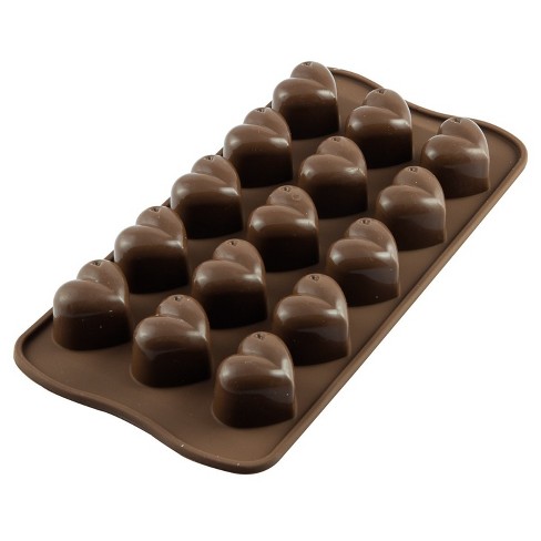 Genneric candy island double heart chocolate mold 609