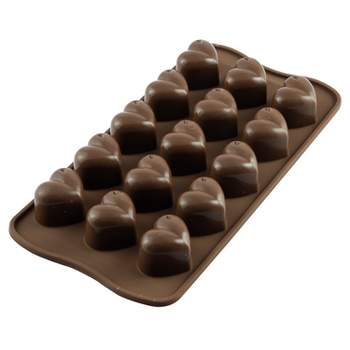 Silikomart Silicone Chocolate Mold: "Monamour" (Heart Shape) 15 Cavities