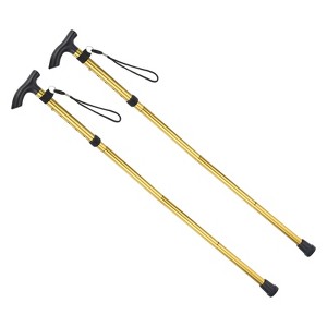 Unique Bargains Aluminum Alloy Quick Lock Collapsible Hiking Trekking Poles 33-37 Inch 2 Pcs - 1 of 4
