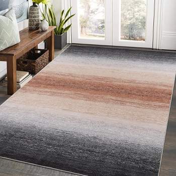 Modern Washable Rugs Ombre Abstract Rug for Living Room Bedroom