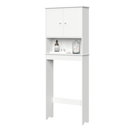 SONGMICS Over-the-Toilet Storage, Bathroom Cabinet with Inside Shelf, White