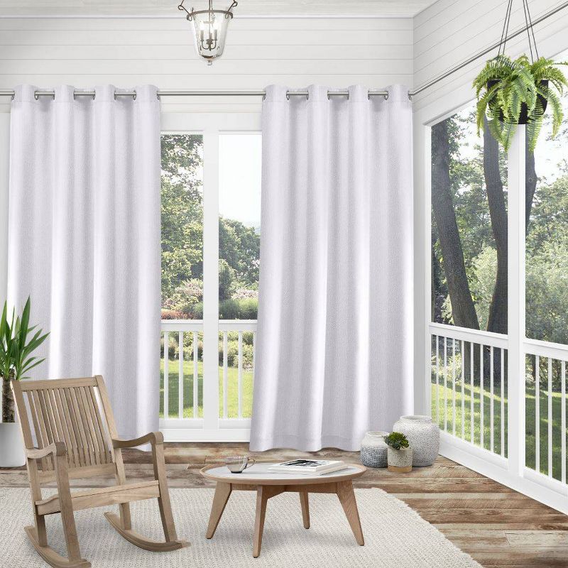 Set Of 2 Biscayne Grommet Top Light Filtering Window Curtain Panels - Exclusive Home, 3 of 11