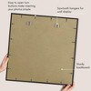 Americanflat 36x36 Picture Frame with Polished Plexiglass - Streamline Collection - Thin Square Picture Frame for Wall Display - Black - 4 of 4