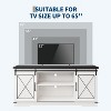 Farmhouse TV Stand for TVs Up to 65", Entertainment Center with Sliding Barn Doors & Storage Cabinets, Media Console Table for Living Room, Bedroom - 4 of 4