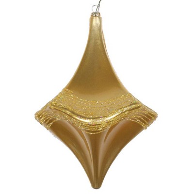 Vickerman 8" Candy Glitter Drop Ornament Gold