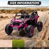 Kids Off-Road Electric Vehicle, 24V 2-Seater 4WD Kids UTV with Remote Control, LED Lights, Shock Absorber, Music Player - 2 of 4