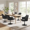 Modway Lippa Faux Leather Swivel Dining Armchair in Black Black – 360° Swivel Barrel Chair with No Wheels - 4 of 4