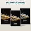 Ludomide 39" Crystal Chandelier, Modern Rectangular 3-Color Gold Pendant Light Fixture, Dining Room & Kitchen Island Chandelier Lighting - 3 of 4