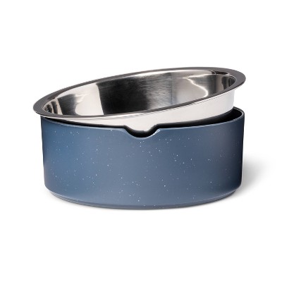 Medum Speckle Mealamine Dog Bowl - Blue 