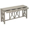 60'' Acacia Wood Console Table with Storage,Modern Farmhouse Entryway or Sofa Table for Hallway or Dining Room-The Pop Home - 4 of 4