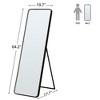 Cesicia 64" Full Length Mirror with Frame , Standing/Hanging Floor Mirror for Bedroom, Living Room & Bridal Shop - 2 of 4