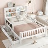 Full Size Platform Bed with Storage Drawers and Shelves for Bedroom - 3 of 4