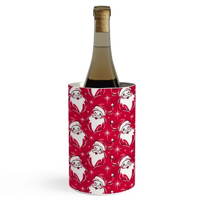 Heather Dutton Tis The Season Retro Santa Red Wine Chiller - Deny Designs