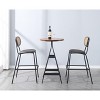 Nordlys Set of 2 Industrial Bar Stools with Rattan Modern Design Style Upholstery Dining Room - 3 of 4