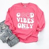 Simply Sage Market S.W.Smiley Good Vibes Only Smiley Face Garment Dyed Long Sleeve - 3 of 4