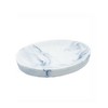 Cameo 4pc Bathroom Set - Soap/Lotion Dispenser, Soap/Sponge Dish, Toothbrush Holder, Tumbler, Non-Slip Protective Silicone Feet - Blue Marble - 3 of 4