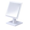 Vynxaria 9.5" Tall Polyresin & Wood Make-Up Mirror on Pedestal - Elegant White Finish - 2 of 4