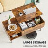 Sevobal Coffee Table Lift Top Table with Storage Shelf and Hidden Compartment for Living Room Bedroom Office, Brown, 39.37"*19.7"*17.4" - 2 of 4