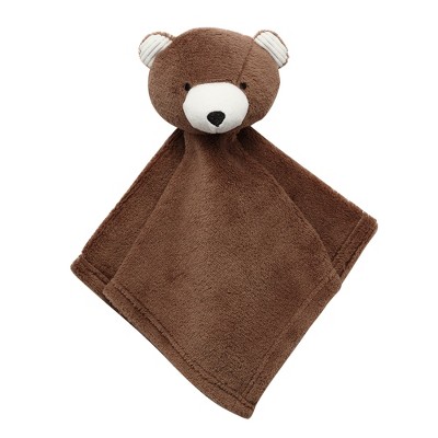 Lambs & Ivy Brown Bear Soft Baby/Child/Toddler Plush Lovey Security Blanket