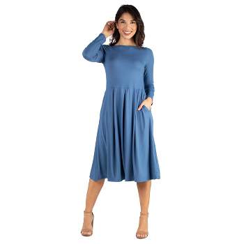 Womens Midi Length Pocket Dress-jade-m : Target