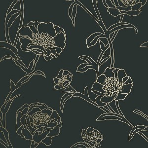 Tempaper Peonies Peel and Stick Wallpaper - 1 of 4