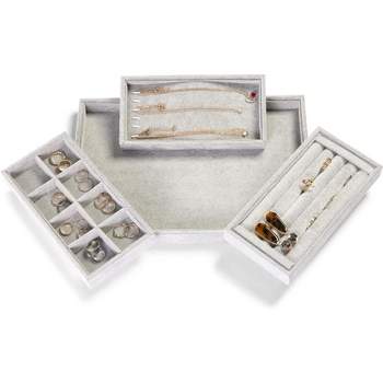 Juvale Stackable Jewelry Tray Organizers (Set of 4)