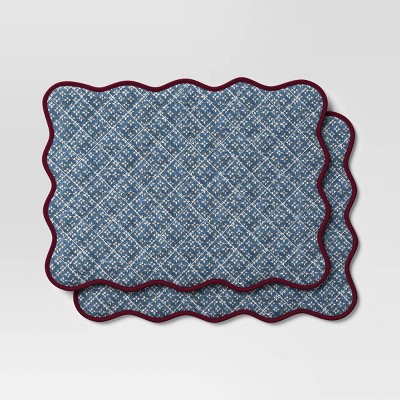 2pk Reversible Placemat Scallop