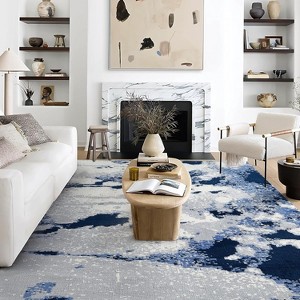 Soft Washable Area Rugs 9x12, Indoor Carpet, Non-Slip Stain Resistance Floor Carpet - 1 of 4