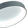 CWI Lighting Arenal LED Drum Shade Flush Mount With Gray & White Finish - 4 of 4