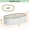 Oval/Round Raised Garden Bed – Large Wave-Shaped Outdoor Planter Box, Galvanized Steel, Open-Ended Base, Spacious Elevated Planter for Gardening - 2 of 4