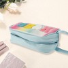 Unique Bargains Women Side Handle Colorful Makeup Bag Blue 1 Pc - 2 of 3