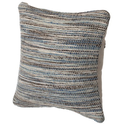 DEERLUX 16" Handwoven Wool & Cotton Throw Pillow Cover with Woven Knit Texture