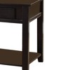Royal Hampton End Table with One Drawer and One Shelf, Black - 4 of 4