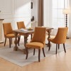 FONTOI Dining Chairs Set of 2 with Wide Seat, Comfy Upholstered Accent Chair with Curved Legs for Dining Room, Yellow, 19.7"*37.5"*24.6" - 2 of 4