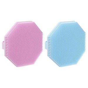 Unique Bargains Shower Silicone Body Scrubber 2 Pcs - 1 of 4