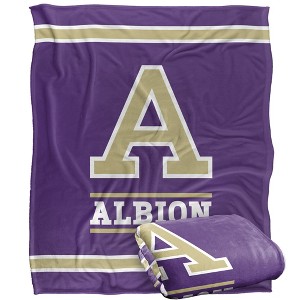 Albion College Primary Logo Silky Touch Blanket White 50x60 - 1 of 4