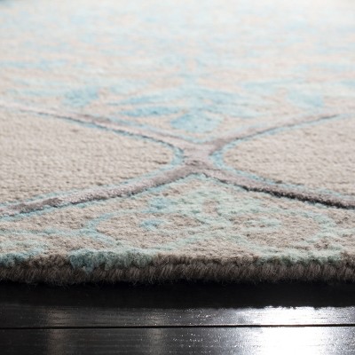 Handmade Tufted Dip-Dye Wool & Silk Round Rug in Brown