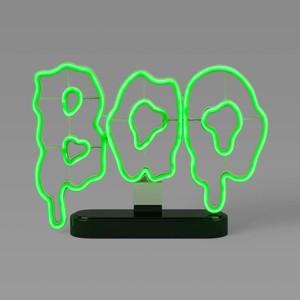 9.25" Lit Neon Slimey Boo Halloween Decorative Prop Neon Green - Hyde and EEK! Boutique™ - 1 of 3